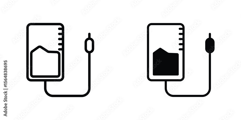 Poster intravenous icon simple vector illustration for graphic and web design.