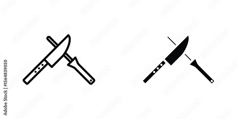 Poster knife sharpener icon simple vector illustration for graphic and web design.