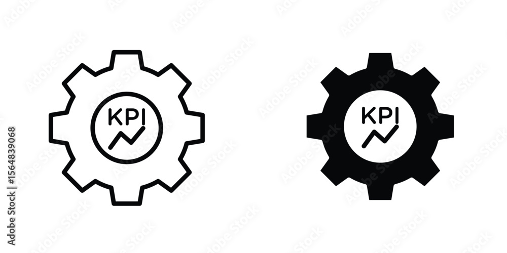 Poster kpi icon simple vector illustration for graphic and web design.