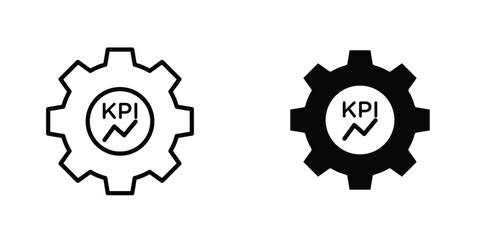 KPI icon Simple vector illustration for graphic and web design.
