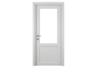 An open human hand with five fingers is isolated on a transparent white background, showing the palm