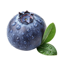 blueberries on white background