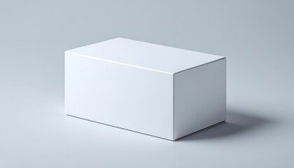 Image shows a simple white rectangular box on a light gray background providing a clean and minimal aesthetic. High quality