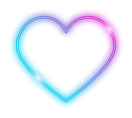 Neon sign heart icon