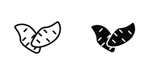 Sweet potato icon Simple vector illustration for graphic and web design.