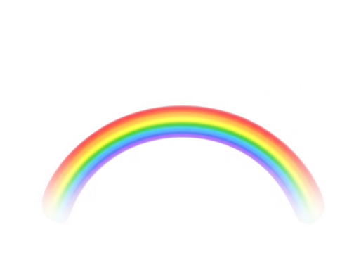 A colorful rainbow arch isolated on transparent background - Powered by Adobe