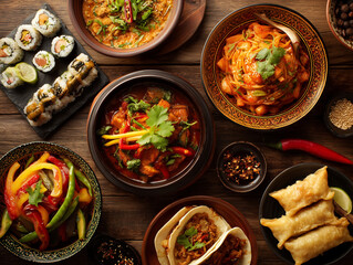 スパイシーで多様なアジアの食卓