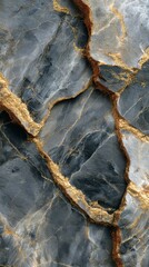 Detailed view of black and gold stone texture showcasing intricate patterns and natural beauty