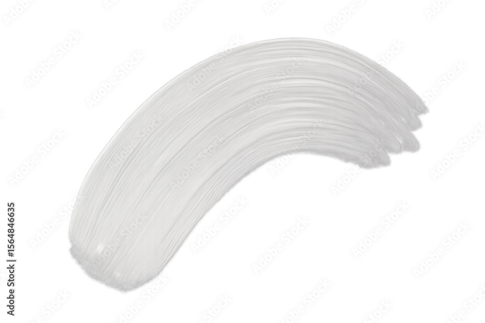 Poster curved brush stroke creating a dynamic, textured shape with transparent background, ideal for adding