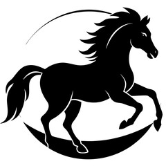 horse silhouette vector illustration