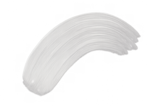 Curved brush stroke creating a dynamic, textured shape with transparent background, ideal for adding artistic flair to designs