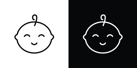 Child face icon Logo. Vector Illustration. EPS Illustration.