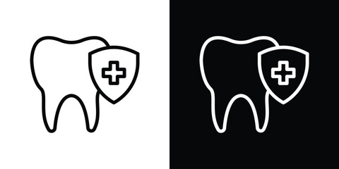 Dental insurance icon Logo. Vector Illustration. EPS Illustration.