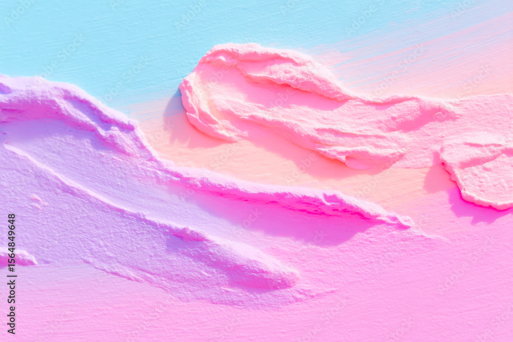 Poster pastel paint roller texture on canvas with soft color transition for abstract art