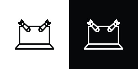 DOS icon Logo. Vector Illustration. EPS Illustration.