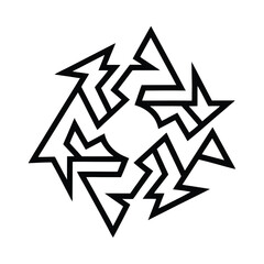 Fototapeta premium Abstract geometric floral pattern design silhouette vector illustration