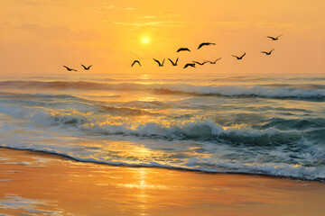 Eternal Dawn: Nature's Embrace Lifting Hearts to New Horizons with Hopeful Grace at Daybreak