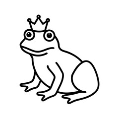 frog prince wearing a crown.