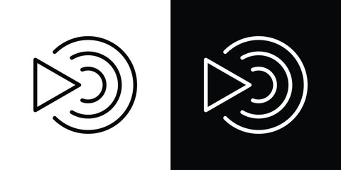 Livestream icon Logo. Vector Illustration. EPS Illustration.