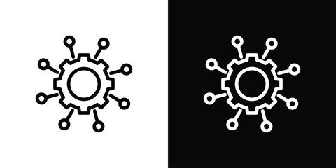 Microservices icon Logo. Vector Illustration. EPS Illustration.