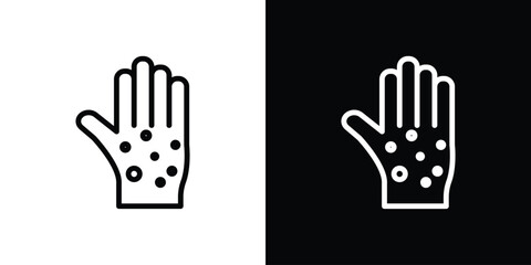 Fototapeta premium Rash hand icon Logo. Vector Illustration. EPS Illustration.