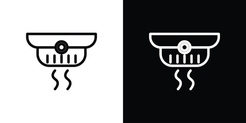 Smoke detector icon Logo. Vector Illustration. EPS Illustration.