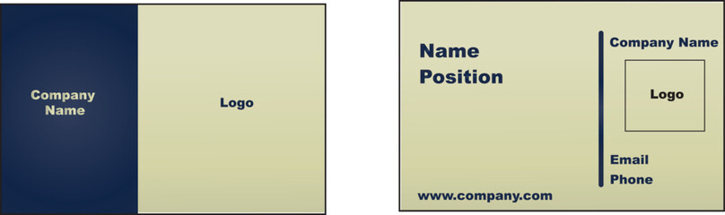 The Illustration of Business card template