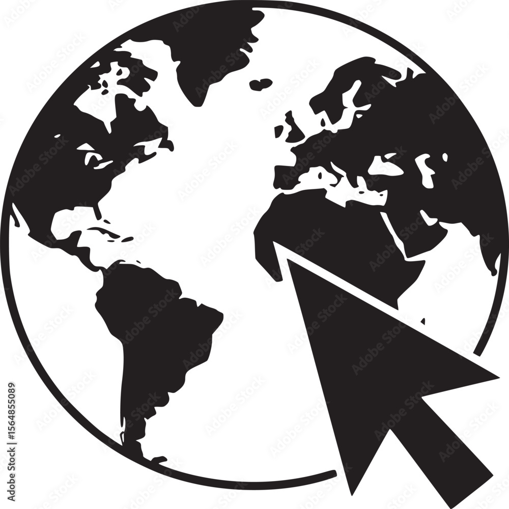 Poster global network internet world wide web connection online technology communication concept worldwide 