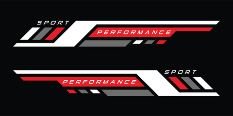 Decal stripes. Speed lines, Sports stripes, racing tuning strips and car sticker vector set. Vector illustration
