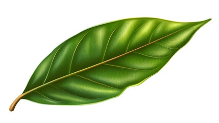 Obraz premium Realistic Green Leaf Detailed Texture Nature