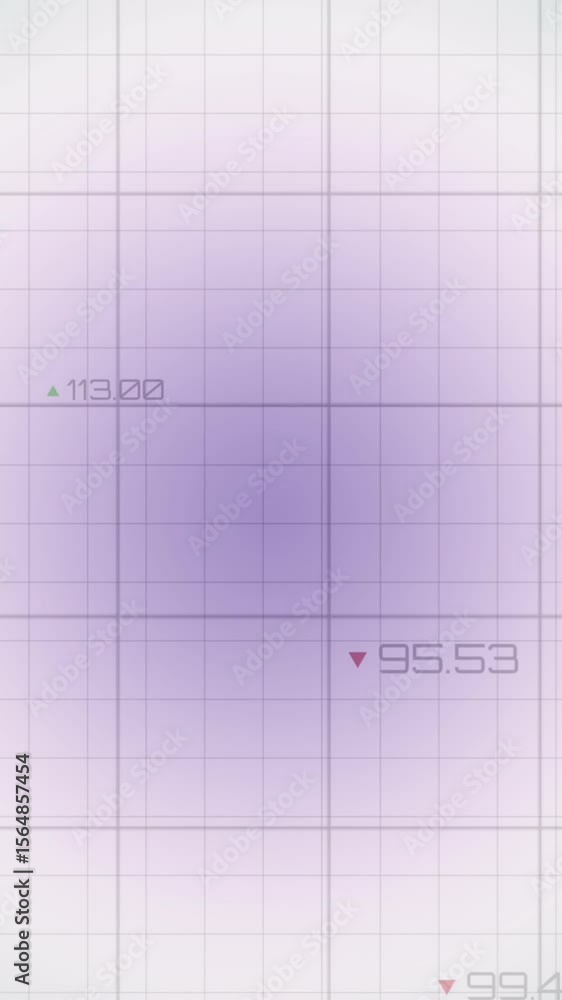 Poster animation of statistical data processing over grid network against blue gradient background