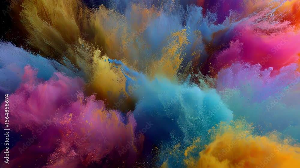 Poster in this abstract visual masterpiece, the screen becomes a canvas where the magic of color grading ta