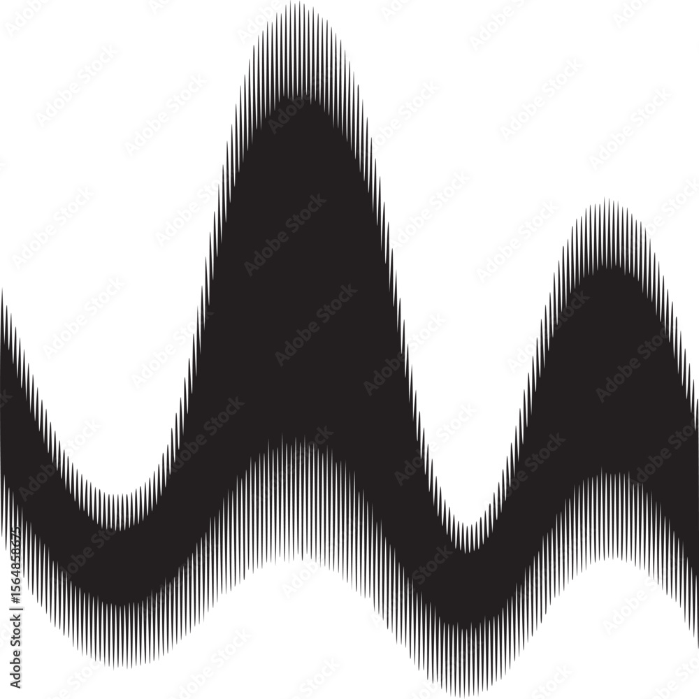 Poster abstract black and white wave pattern graphic design for background and wallpaper design element art