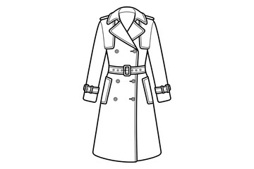 A trench coat design, classic and functional.
