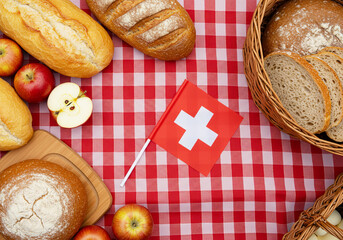 Swiss National Day Picnic. Outdoor Meal Celebration.