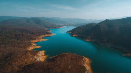 Obraz premium Mountain lake natural scenery