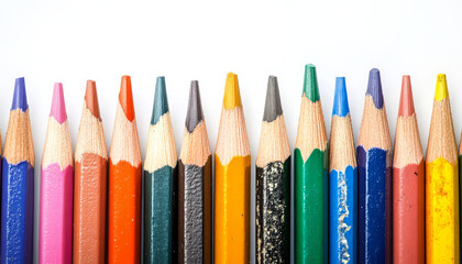 Worn Colored Pencils Creative Art School Theme