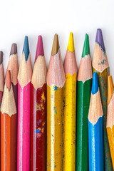 Worn Colored Pencils Creative Art School Theme