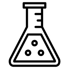 Flask Icon, Line style icon vector illustration, Suitable for website, mobile app, print, presentation, infographic and any other project.