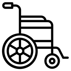Wheelchair Icon, Line style icon vector illustration, Suitable for website, mobile app, print, presentation, infographic and any other project.