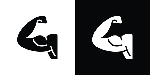 Arm icon illustration doodle. Flat illustration vector set