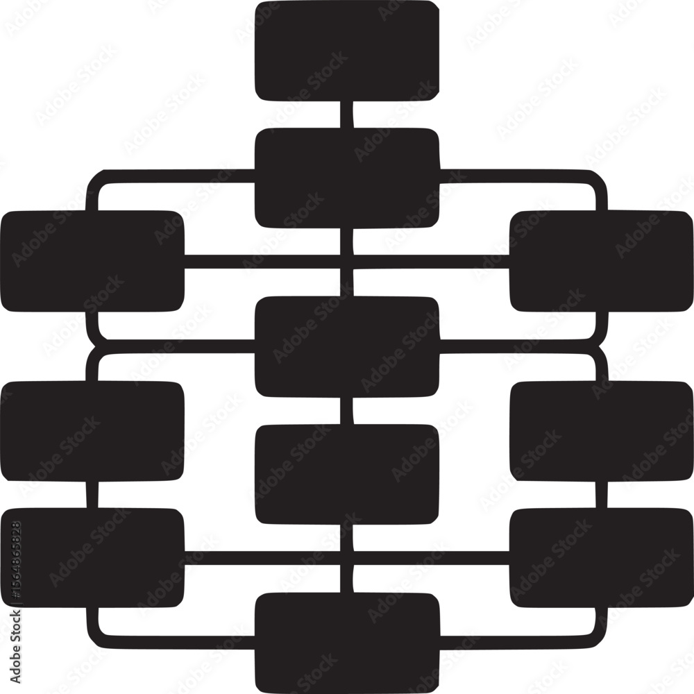 Poster flowchart diagram organization chart hierarchy structure process chart business management strategy 