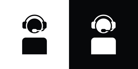 Callcenter icon illustration doodle. Flat illustration vector set