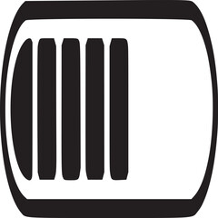 Battery level indicator icon vector illustration for charge status energy power technology design on transparent background