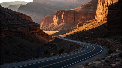 Winding Path Through a Dramatic Canyon