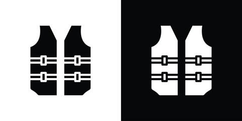 Lifejacket icon illustration doodle. Flat illustration vector set