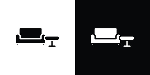 Lounge icon illustration doodle. Flat illustration vector set