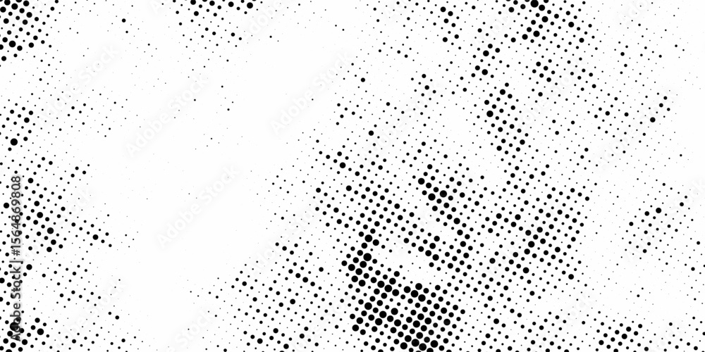 Poster dotted gradient halftone background. horizontal seamless dots pattern in pop art style. abstract mod