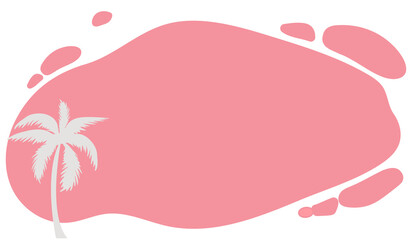 seamless PNG pattern with pink abstract summer icons on transparent background.