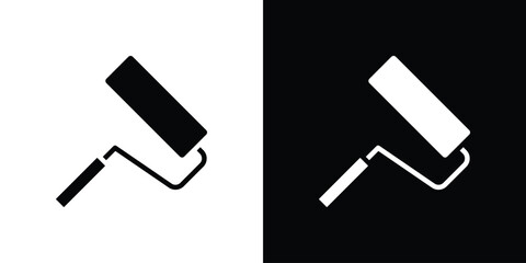 Paint roller icon illustration doodle. Flat illustration vector set